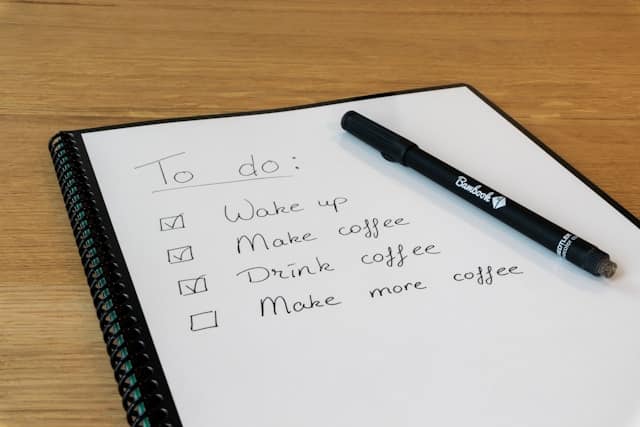 Todo-list pour planifier sa journée